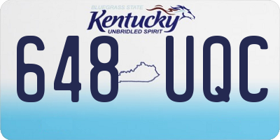 KY license plate 648UQC