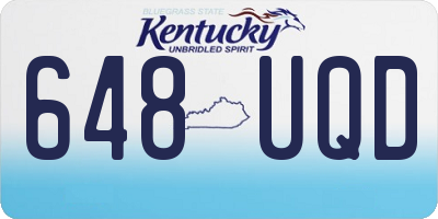 KY license plate 648UQD