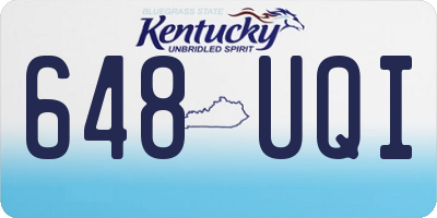 KY license plate 648UQI