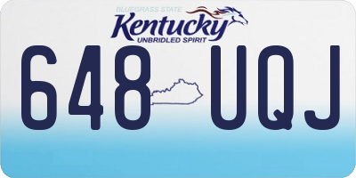 KY license plate 648UQJ