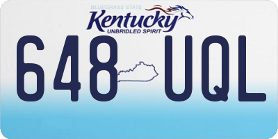 KY license plate 648UQL