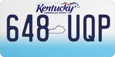 KY license plate 648UQP