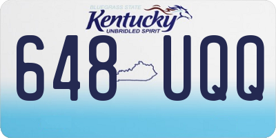 KY license plate 648UQQ