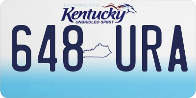 KY license plate 648URA