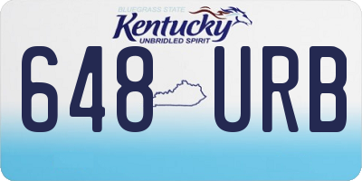 KY license plate 648URB