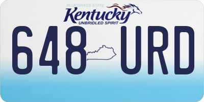 KY license plate 648URD