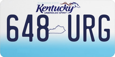 KY license plate 648URG