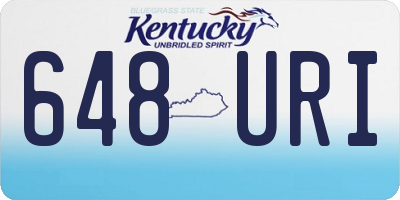 KY license plate 648URI