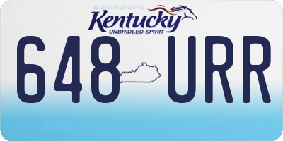 KY license plate 648URR