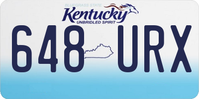 KY license plate 648URX