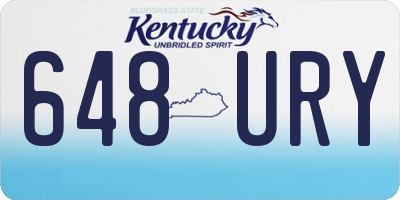 KY license plate 648URY