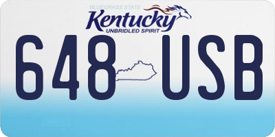 KY license plate 648USB