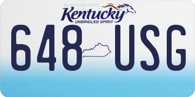 KY license plate 648USG