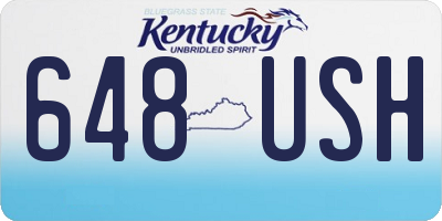 KY license plate 648USH