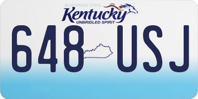 KY license plate 648USJ