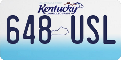 KY license plate 648USL