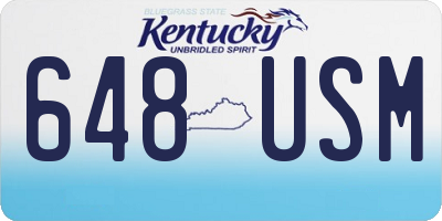 KY license plate 648USM