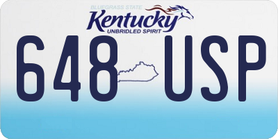 KY license plate 648USP