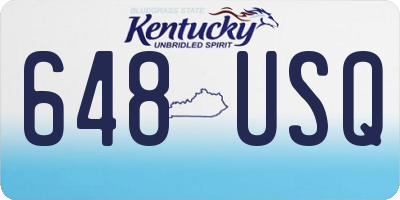 KY license plate 648USQ