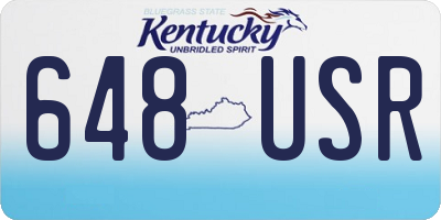 KY license plate 648USR