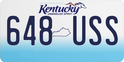 KY license plate 648USS
