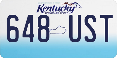 KY license plate 648UST