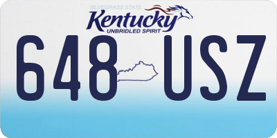 KY license plate 648USZ