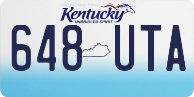 KY license plate 648UTA