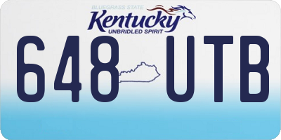 KY license plate 648UTB