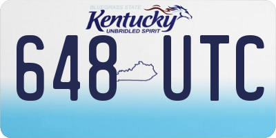KY license plate 648UTC