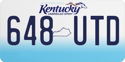 KY license plate 648UTD
