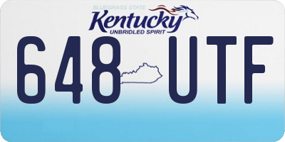 KY license plate 648UTF