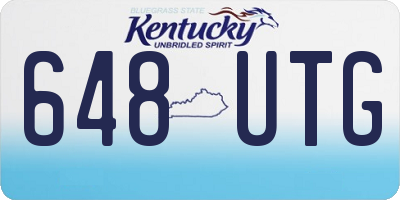 KY license plate 648UTG