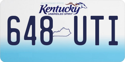 KY license plate 648UTI