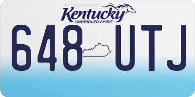KY license plate 648UTJ