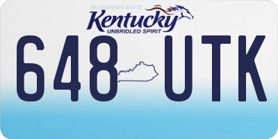 KY license plate 648UTK