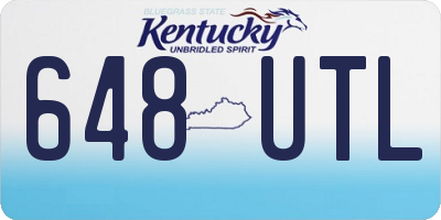 KY license plate 648UTL