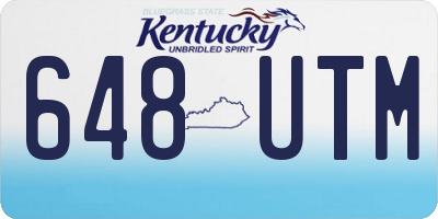 KY license plate 648UTM