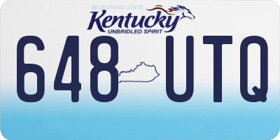 KY license plate 648UTQ