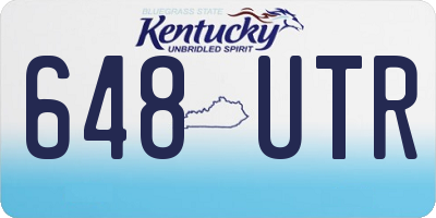 KY license plate 648UTR