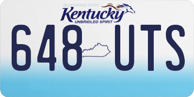 KY license plate 648UTS