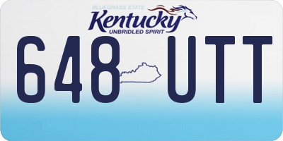 KY license plate 648UTT