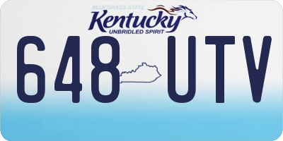 KY license plate 648UTV