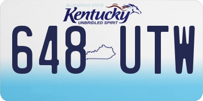 KY license plate 648UTW