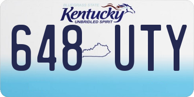 KY license plate 648UTY