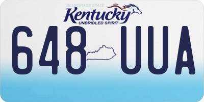 KY license plate 648UUA