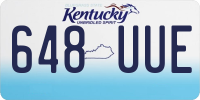 KY license plate 648UUE