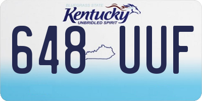 KY license plate 648UUF