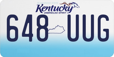 KY license plate 648UUG
