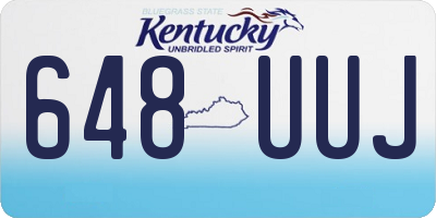 KY license plate 648UUJ